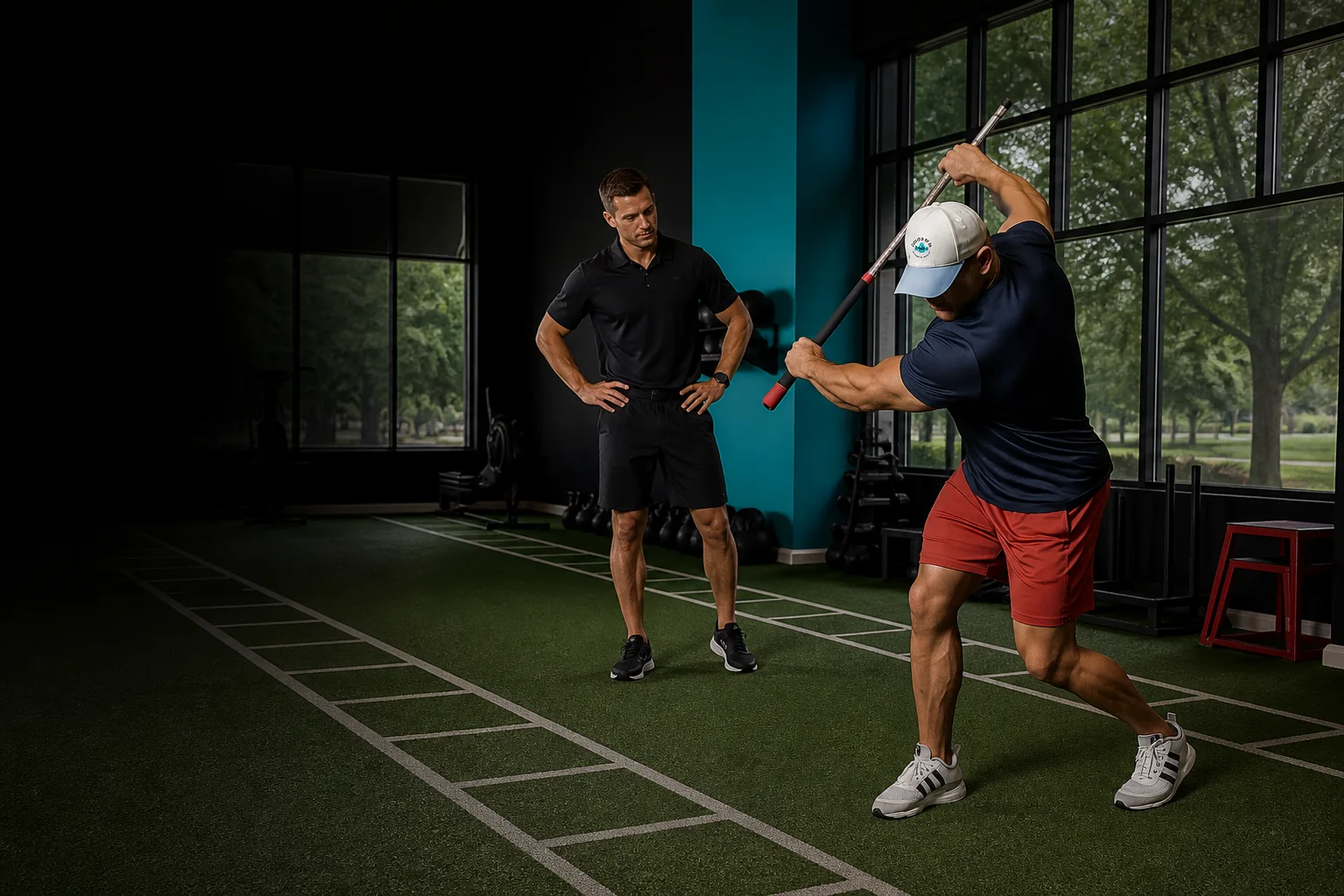 Golf fitness training at GSS with a TPI coach
